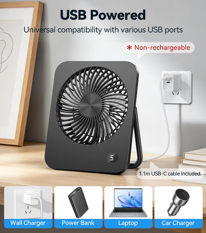 Portable USB Desk Fan for Every Need