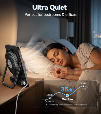 Portable USB Desk Fan for Every Need