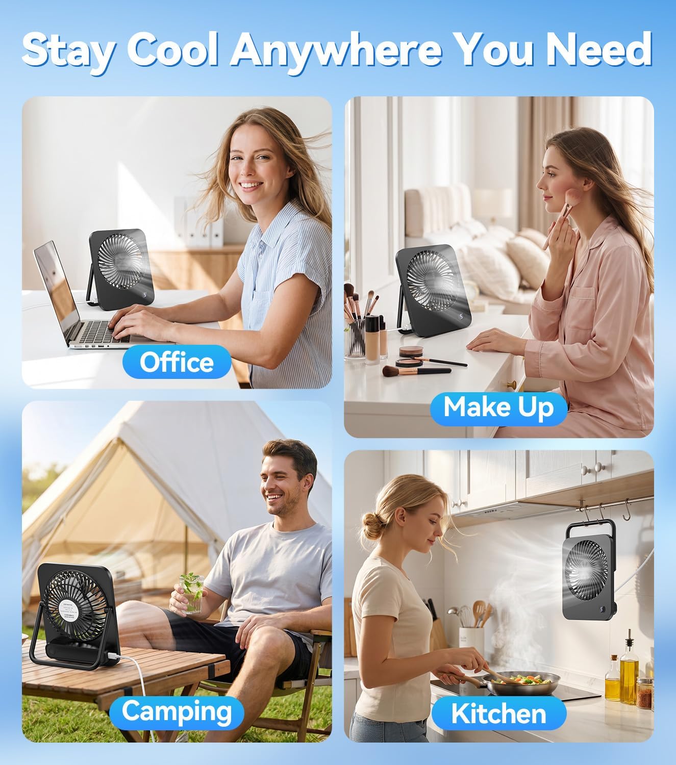 Portable USB Desk Fan for Every Need